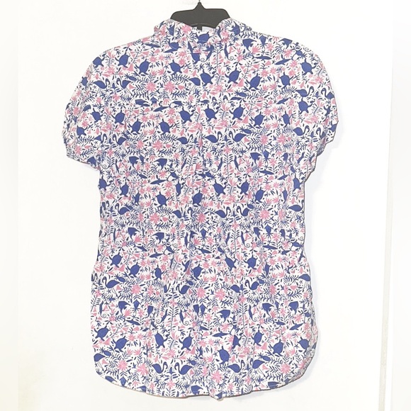 Vineyard Vines Sea Creature Cotton Blouse NWOT SZ 12 - Picture 5 of 5